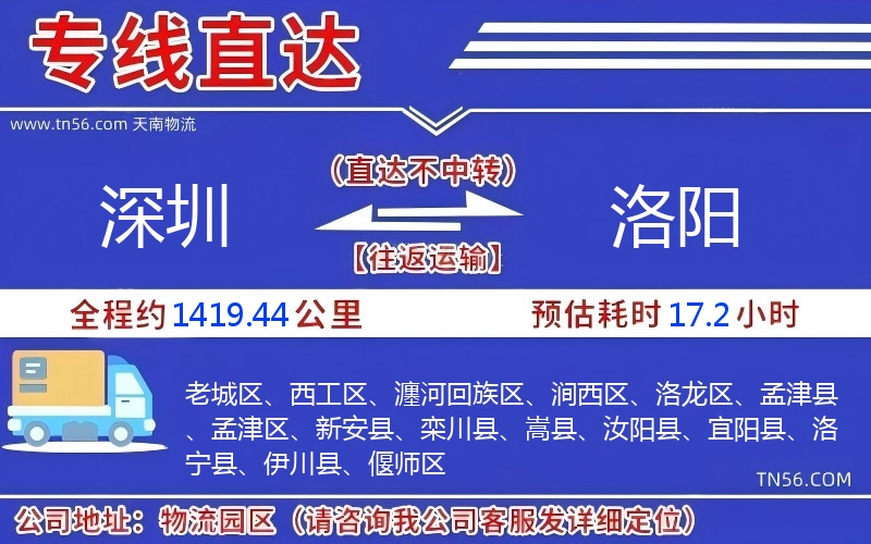深圳到洛阳物流公司