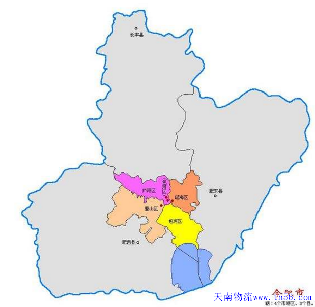 东莞到合肥市物流舆图